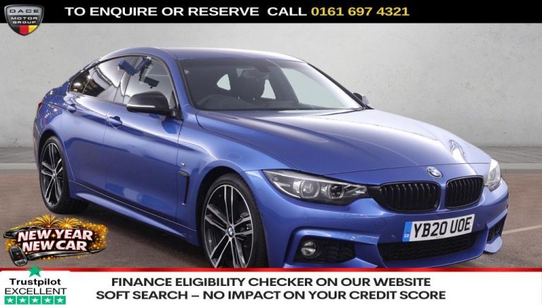 Used 2020 BLUE BMW 4 SERIES GRAN COUPE Hatchback 2.0 420i GPF M Sport Hatchback 5dr Petrol Auto Euro 6 (s/s) (184 ps) PETROL (reg. 2020-08-11) (Automatic) for sale in Stockport