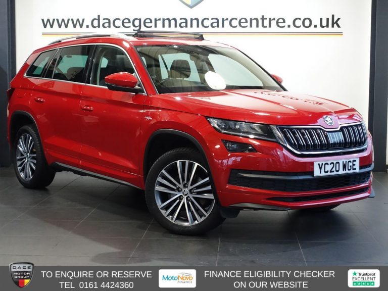 Used 2020 RED SKODA KODIAQ SUV 2.0 TDI Laurin  and  Klement SUV 5dr Diesel DSG 4WD Euro 6 (s/s) (7 Seat) (150 ps) DIESEL (reg. 2020-07-24) (Automatic) for sale in Stockport