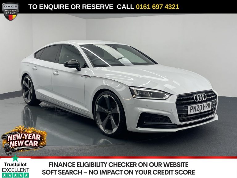 Used 2020 WHITE AUDI A5 Hatchback 2.0 TFSI 35 Black Edition Sportback 5dr Petrol S Tronic Euro 6 (s/s) (150 ps) PETROL (reg. 2020-03-05) (Automatic) for sale in Stockport
