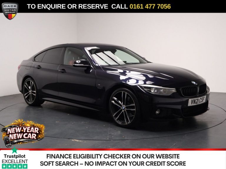 Used 2021 BLACK BMW 4 SERIES GRAN COUPE Hatchback 2.0 420i GPF M Sport Hatchback 5dr Petrol Auto Euro 6 (s/s) (184 ps) PETROL (reg. 2021-05-12) (Automatic) for sale in Stockport