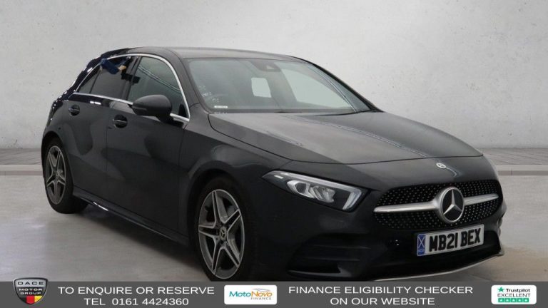 Used 2021 BLACK MERCEDES-BENZ A-CLASS Hatchback 1.3 A200 AMG Line (Executive) Hatchback 5dr Petrol 7G-DCT Euro 6 (s/s) (163 ps) PETROL (reg. 2021-07-31) (Automatic) for sale in Stockport