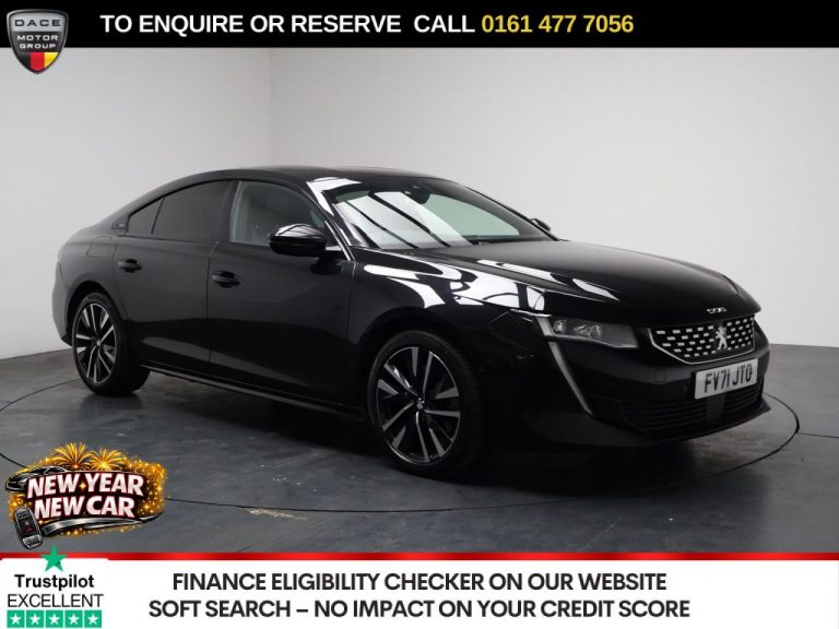 Used 2021 BLACK PEUGEOT 508 Hatchback 1.6 11.8kWh GT Premium Fastback 5dr Petrol Plug-in Hybrid e-EAT Euro 6 (s/s) (225 ps) PETROL PLUG-IN HYBRID (reg. 2021-11-18) (Automatic) for sale in Stockport