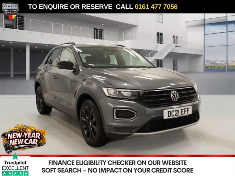 Used 2021 GREY VOLKSWAGEN T-ROC SUV 1.5 TSI EVO Black Edition SUV 5dr Petrol DSG Euro 6 (s/s) (150 ps) PETROL (reg. 2021-06-28) (Automatic) for sale in Stockport