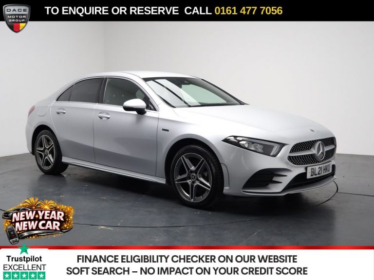 Used 2021 SILVER MERCEDES-BENZ A-CLASS Saloon 1.3 A250e 15.6kWh AMG Line Saloon 4dr Petrol Plug-in Hybrid 8G-DCT Euro 6 (s/s) (218 ps) PETROL PLUG-IN HYBRID (reg. 2021-04-22) (Automatic) for sale in Stockport