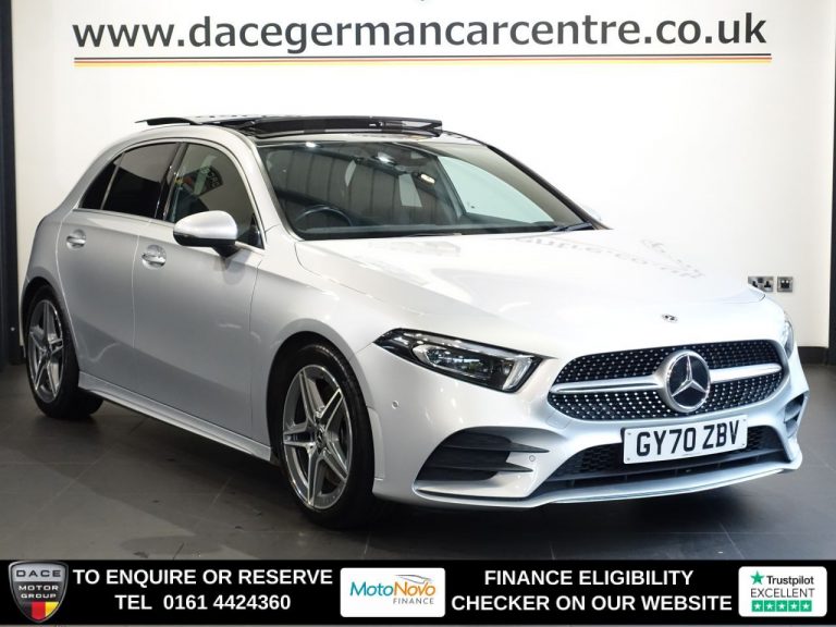 Used 2021 SILVER MERCEDES-BENZ A-CLASS Hatchback 2.0 A250 AMG Line (Premium Plus 2) Hatchback 5dr Petrol 7G-DCT Euro 6 (s/s) (224 ps) PETROL (reg. 2021-02-16) (Automatic) for sale in Stockport