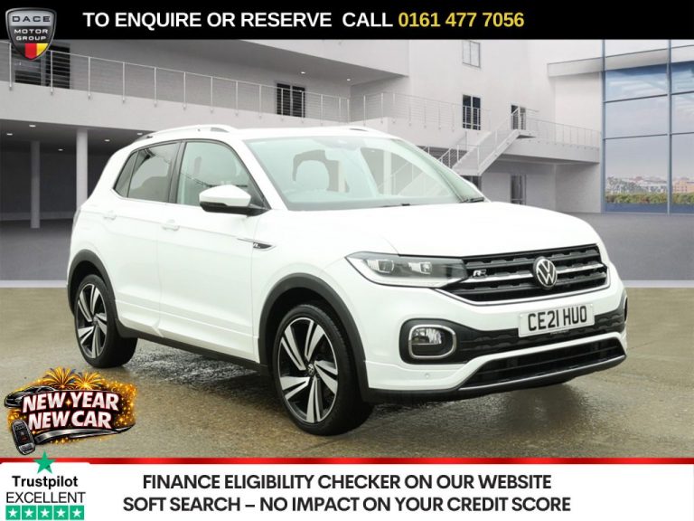 Used 2021 WHITE VOLKSWAGEN T-CROSS SUV 1.5 TSI EVO R-Line SUV 5dr Petrol DSG Euro 6 (s/s) (150 ps) PETROL (reg. 2021-03-01) (Automatic) for sale in Stockport