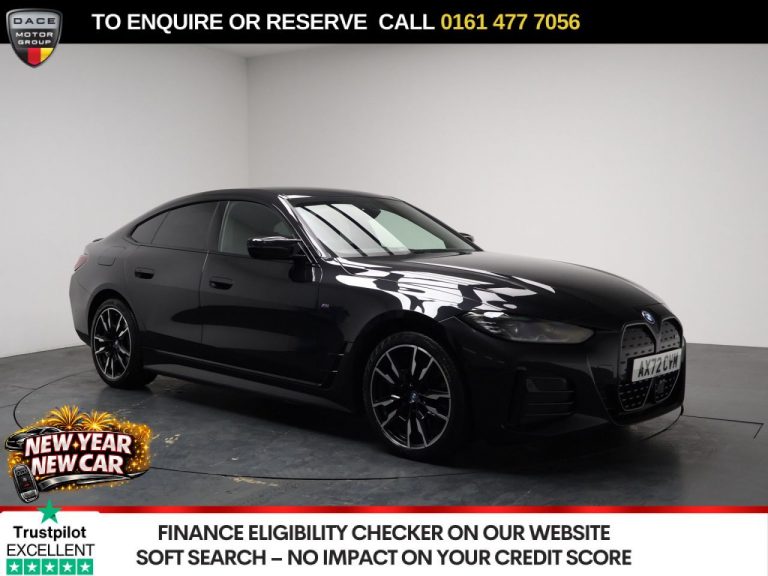 Used 2022 BLACK BMW I4 Hatchback M50 83.9kWh Gran Coupe 5dr Electric Auto 4WD (544 ps) ELECTRIC (reg. 2022-12-23) (Automatic) for sale in Stockport