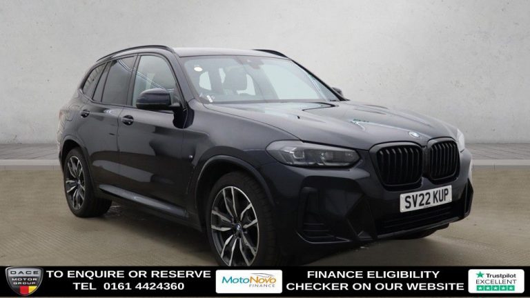 Used 2022 BLACK BMW X3 SUV 2.0 20d MHT M Sport SUV 5dr Diesel Hybrid Auto xDrive Euro 6 (s/s) (190 ps) DIESEL HYBRID (reg. 2022-03-02) (Automatic) for sale in Stockport