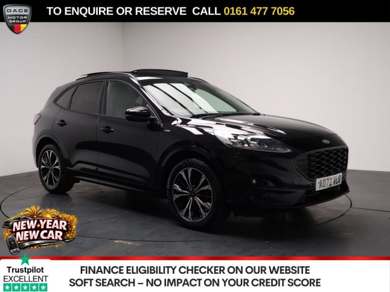 Used 2022 BLACK FORD KUGA SUV 2.5h Duratec ST-Line X Edition SUV 5dr Petrol Hybrid CVT Euro 6 (s/s) (190 ps) PETROL HYBRID (reg. 2022-10-21) (Automatic) for sale in Stockport