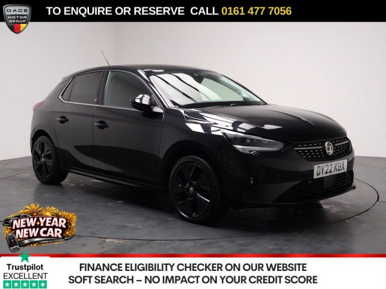 Used 2022 BLACK VAUXHALL Corsa Electric Hatchback 50kWh Elite Premium Hatchback 5dr Electric Auto (136 ps) ELECTRIC (reg. 2022-06-15) (Automatic) for sale in Stockport