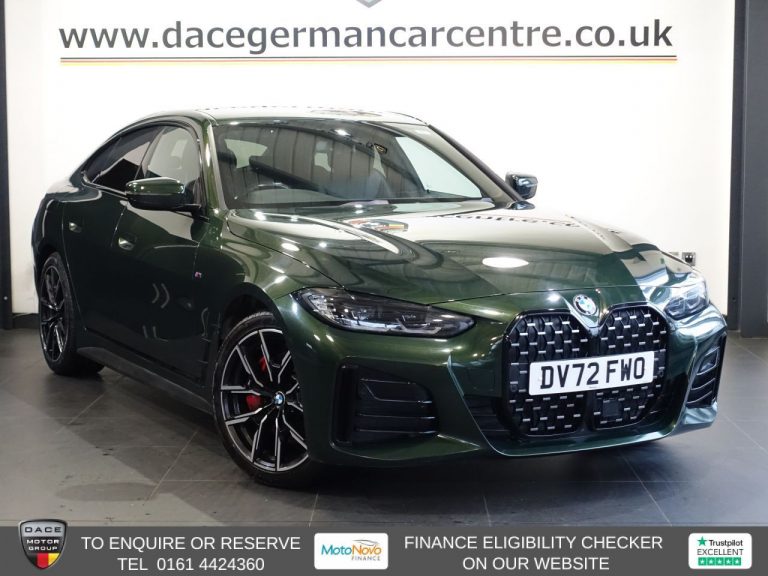 Used 2022 GREEN BMW 4 SERIES GRAN COUPE Hatchback 2.0 420i M Sport Hatchback 5dr Petrol Auto Euro 6 (s/s) (184 ps) PETROL (reg. 2022-09-29) (Automatic) for sale in Stockport