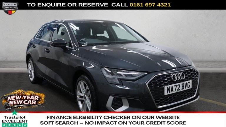 Used 2022 GREY AUDI A3 Hatchback 1.4 TFSIe 40 Sport Sportback 5dr Petrol Plug-in Hybrid S Tronic Euro 6 (s/s) 13kWh (204 ps) PETROL PLUG-IN HYBRID (reg. 2022-11-14) (Automatic) for sale in Stockport