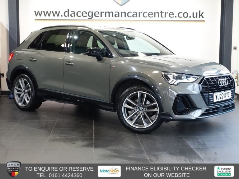 Used 2022 GREY AUDI Q3 SUV 1.5 TFSI CoD 35 Black Edition SUV 5dr Petrol S Tronic Euro 6 (s/s) (150 ps) PETROL (reg. 2022-03-02) (Automatic) for sale in Stockport