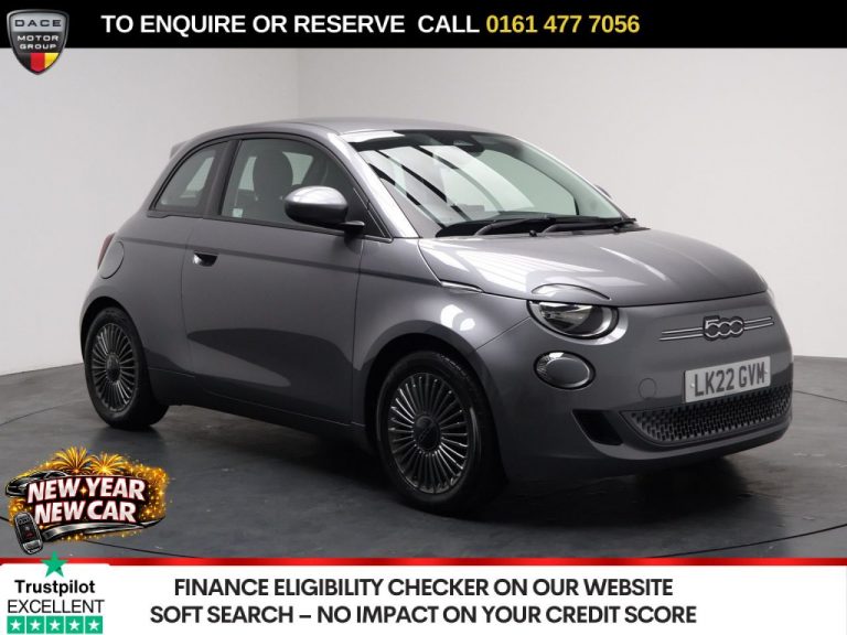 Used 2022 GREY FIAT 500E Hatchback 42kWh Icon Hatchback 3dr Electric Auto (118 ps) ELECTRIC (reg. 2022-04-23) (Automatic) for sale in Stockport