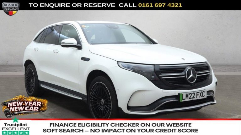 Used 2022 WHITE MERCEDES-BENZ EQC SUV EQC 400 80kWh AMG Line (Premium Plus) SUV 5dr Electric Auto 4MATIC (408 ps) ELECTRIC (reg. 2022-04-26) (Automatic) for sale in Stockport