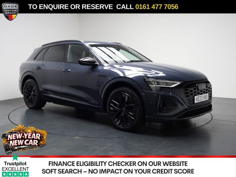 Used 2023 BLUE AUDI Q8 E-TRON SUV 55 Black Edition SUV 5dr Electric Auto quattro 114kWh (11kW Charger) (408 ps) ELECTRIC (reg. 2023-06-30) (Automatic) for sale in Stockport