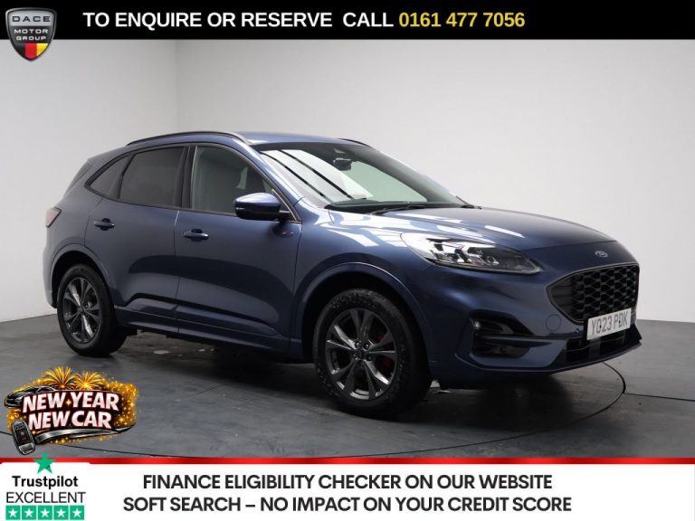 Used 2023 BLUE FORD KUGA SUV 2.5 Duratec 14.4kWh ST-Line Edition SUV 5dr Petrol Plug-in Hybrid CVT Euro 6 (s/s) (225 ps) PETROL PLUG-IN HYBRID (reg. 2023-08-01) (Automatic) for sale in Stockport