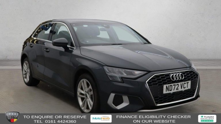 Used 2023 GREY AUDI A3 Hatchback 1.4 TFSIe 40 Sport Sportback 5dr Petrol Plug-in Hybrid S Tronic Euro 6 (s/s) 13kWh (204 ps) PETROL PLUG-IN HYBRID (reg. 2023-01-17) (Automatic) for sale in Stockport
