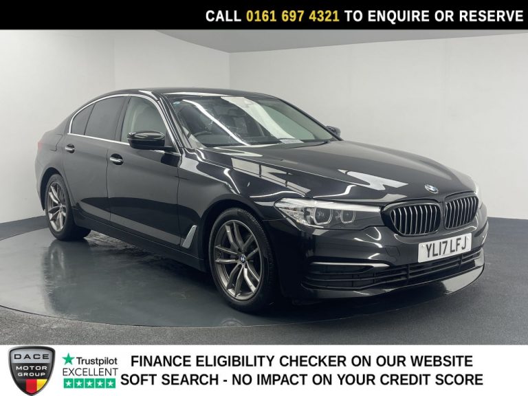 Used 2017 BLACK BMW 5 SERIES Saloon 2.0 520d SE Saloon 4dr Diesel Auto Euro 6 (s/s) (190 ps) DIESEL (reg. 2017-07-24) (Automatic) for sale in Stockport