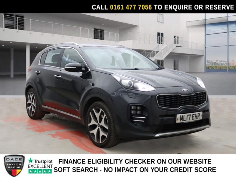 Used 2017 BLACK KIA SPORTAGE SUV 2.0 CRDi GT-Line S SUV 5dr Diesel Auto AWD Euro 6 (182 bhp) DIESEL (reg. 2017-04-07) (Automatic) for sale in Stockport