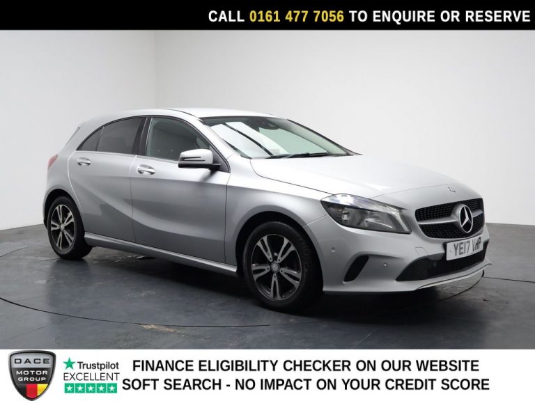 Used 2017 SILVER MERCEDES-BENZ A-CLASS Hatchback 1.5 A180d SE Hatchback 5dr Diesel 7G-DCT Euro 6 (s/s) (109 ps) DIESEL (reg. 2017-03-28) (Automatic) for sale in Stockport