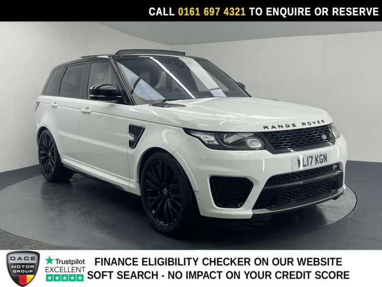 Used 2017 WHITE LAND ROVER RANGE ROVER SPORT SUV 5.0 V8 SVR SUV 5dr Petrol Auto 4WD Euro 6 (s/s) (550 ps) PETROL (reg. 2017-06-01) (Automatic) for sale in Stockport