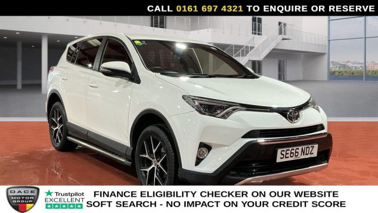 Used 2017 WHITE TOYOTA RAV4 SUV 2.0 V-Matic Icon SUV 5dr Petrol CVT 4WD Euro 6 (s/s) (151 ps) PETROL (reg. 2017-01-27) (Automatic) for sale in Stockport