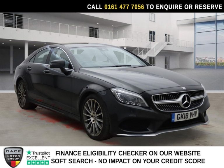 Used 2018 BLACK MERCEDES-BENZ CLS CLASS Saloon 2.1 CLS220d AMG Line Coupe 4dr Diesel G-Tronic+ Euro 6 (s/s) (177 ps) DIESEL (reg. 2018-03-29) (Automatic) for sale in Stockport