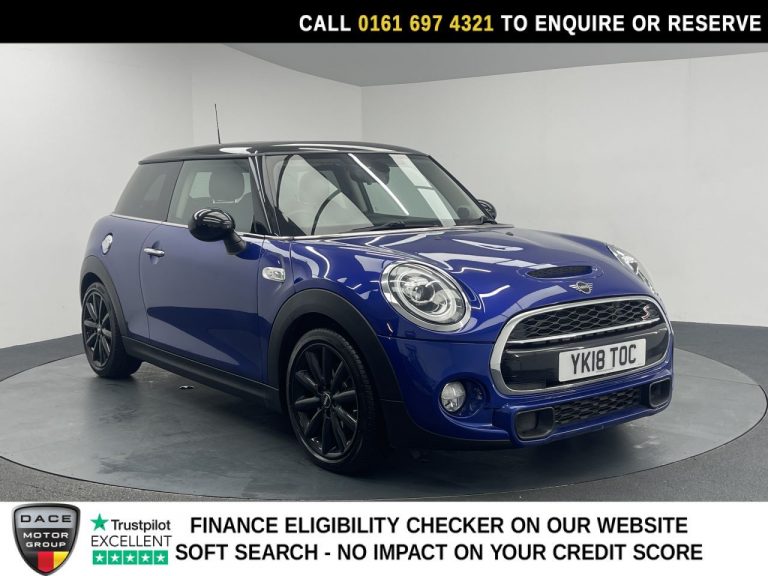 Used 2018 BLUE MINI HATCH Hatchback 2.0 Cooper S Hatchback 3dr Petrol Steptronic Euro 6 (s/s) (192 ps) PETROL (reg. 2018-07-20) (Automatic) for sale in Stockport