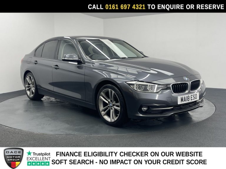 Used 2018 GREY BMW 3 SERIES Saloon 2.0 320d ED Sport Saloon 4dr Diesel Auto Euro 6 (s/s) (163 ps) DIESEL (reg. 2018-03-22) (Automatic) for sale in Stockport