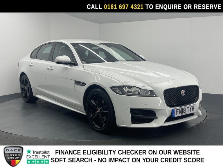 Used 2018 WHITE JAGUAR XF Saloon 2.0i R-Sport Saloon 4dr Petrol Auto Euro 6 (s/s) (250 ps) PETROL (reg. 2018-06-29) (Automatic) for sale in Stockport