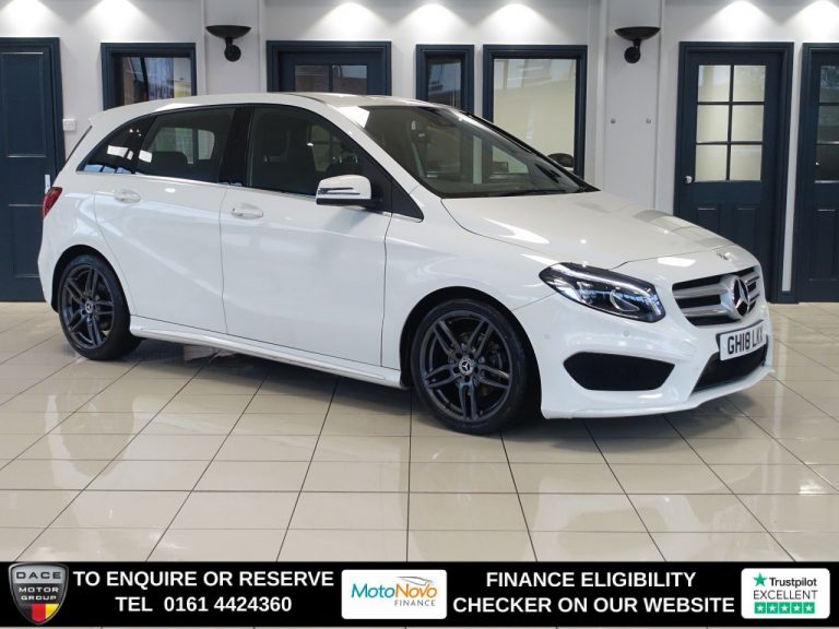 Used 2018 WHITE MERCEDES-BENZ B-CLASS MPV 1.6 B180 AMG Line (Premium) MPV 5dr Petrol 7G-DCT Euro 6 (s/s) (122 ps) PETROL (reg. 2018-05-26) (Automatic) for sale in Stockport