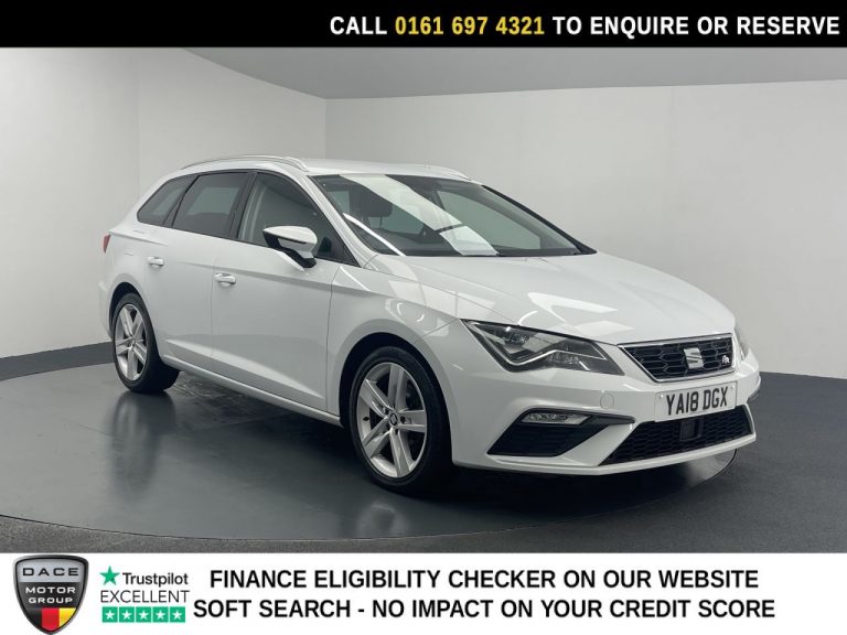 Used 2018 WHITE SEAT LEON Estate 1.4 EcoTSI FR Technology ST 5dr Petrol DSG Euro 6 (s/s) (150 ps) PETROL (reg. 2018-06-27) (Automatic) for sale in Stockport
