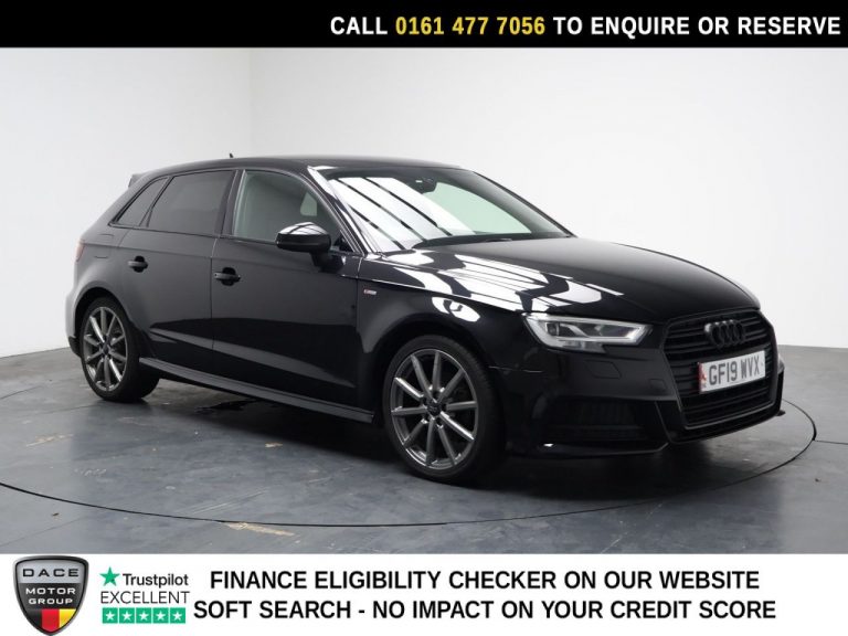 Used 2019 BLACK AUDI A3 Hatchback 1.5 TFSI CoD 35 Black Edition Sportback 5dr Petrol S Tronic Euro 6 (s/s) (150 ps) PETROL (reg. 2019-03-31) (Automatic) for sale in Stockport