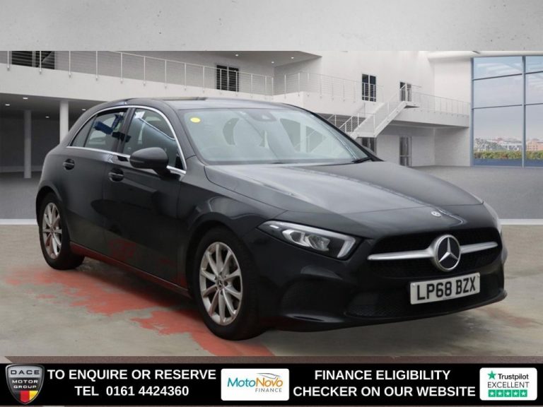 Used 2019 BLACK MERCEDES-BENZ A-CLASS Hatchback 1.5 A180d Sport Hatchback 5dr Diesel 7G-DCT Euro 6 (s/s) (116 ps) DIESEL (reg. 2019-01-31) (Automatic) for sale in Stockport
