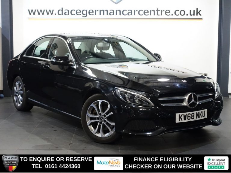 Used 2019 BLACK MERCEDES-BENZ C-CLASS Saloon 2.1 C220d Sport Saloon 4dr Diesel G-Tronic+ Euro 6 (s/s) (170 ps) DIESEL (reg. 2019-01-14) (Automatic) for sale in Stockport