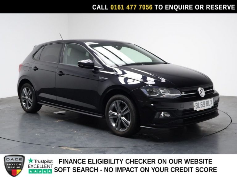 Used 2019 BLACK VOLKSWAGEN POLO Hatchback 1.0 TSI GPF R-Line Hatchback 5dr Petrol DSG Euro 6 (s/s) (115 ps) PETROL (reg. 2019-12-27) (Automatic) for sale in Stockport