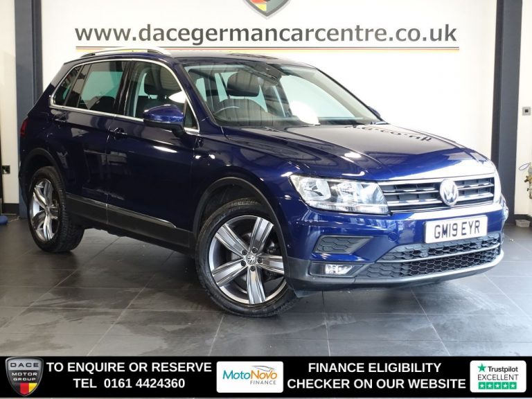 Used 2019 BLUE VOLKSWAGEN TIGUAN SUV 2.0 TDI Match SUV 5dr Diesel DSG 4Motion Euro 6 (s/s) (150 ps) DIESEL (reg. 2019-06-27) (Automatic) for sale in Stockport
