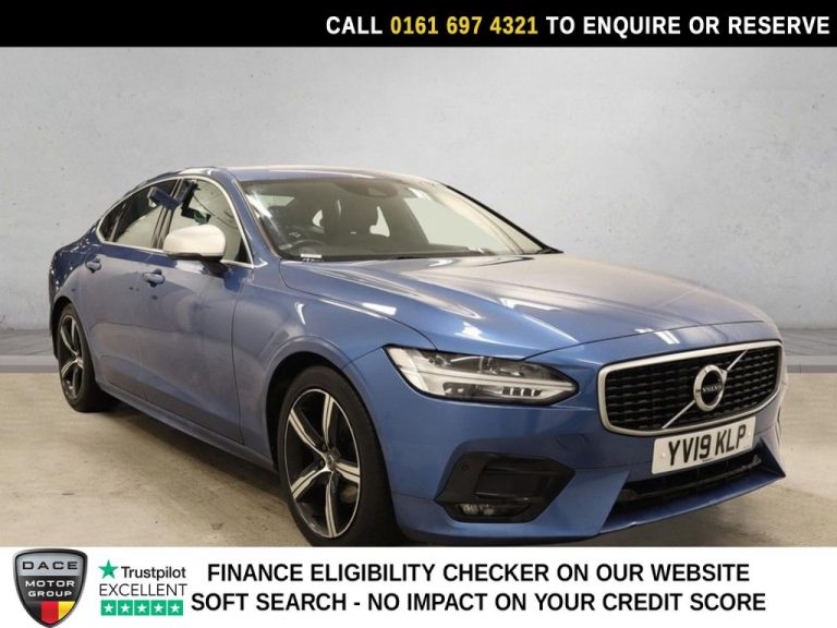 Used 2019 BLUE VOLVO S90 Saloon 2.0 D4 R-Design Plus Saloon 4dr Diesel Auto Euro 6 (s/s) (190 ps) DIESEL (reg. 2019-06-26) (Automatic) for sale in Stockport
