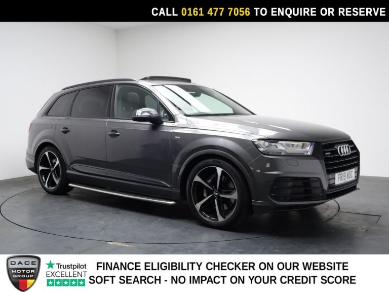 Used 2019 GREY AUDI Q7 SUV 3.0 TDI V6 50 Black Edition SUV 5dr Diesel Tiptronic quattro Euro 6 (s/s) (286 ps) DIESEL (reg. 2019-08-28) (Automatic) for sale in Stockport