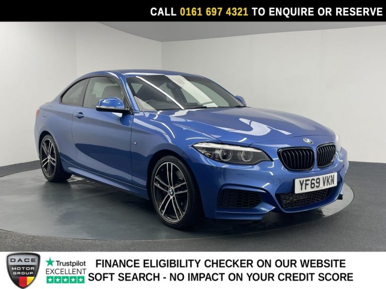 Used 2020 BLUE BMW 2 SERIES Coupe 1.5 218i GPF M Sport Coupe 2dr Petrol Auto Euro 6 (s/s) (136 ps) PETROL (reg. 2020-01-27) (Automatic) for sale in Stockport