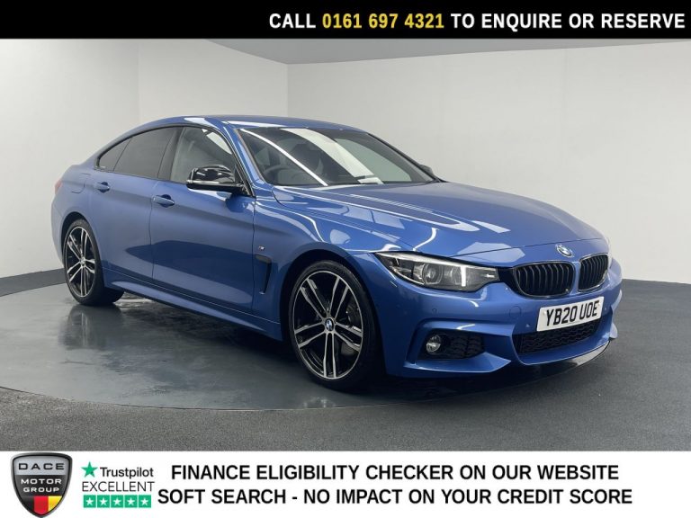 Used 2020 BLUE BMW 4 SERIES GRAN COUPE Hatchback 2.0 420i GPF M Sport Hatchback 5dr Petrol Auto Euro 6 (s/s) (184 ps) PETROL (reg. 2020-08-11) (Automatic) for sale in Stockport