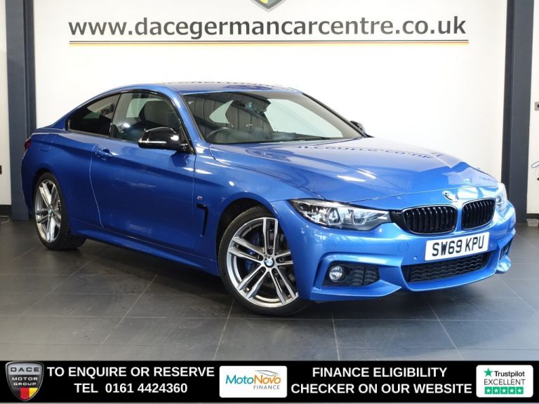 Used 2020 BLUE BMW 4 SERIES Coupe 2.0 420i GPF M Sport Coupe 2dr Petrol Auto Euro 6 (s/s) (184 ps) PETROL (reg. 2020-02-28) (Automatic) for sale in Stockport