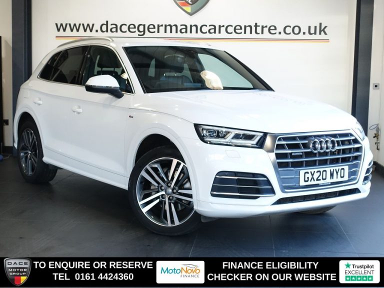Used 2020 WHITE AUDI Q5 SUV 2.0 TDI 40 S line SUV 5dr Diesel S Tronic quattro Euro 6 (s/s) (190 ps) DIESEL (reg. 2020-03-02) (Automatic) for sale in Stockport