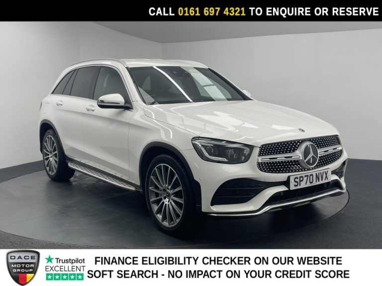 Used 2020 WHITE MERCEDES-BENZ GLC SUV 2.0 GLC300d AMG Line (Premium) SUV 5dr Diesel G-Tronic+ 4MATIC Euro 6 (s/s) (245 ps) DIESEL (reg. 2020-09-01) (Automatic) for sale in Stockport