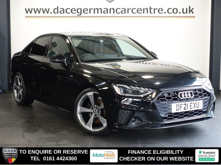 Used 2021 BLACK AUDI A4 Saloon 2.0 TDI 35 Black Edition Saloon 4dr Diesel S Tronic Euro 6 (s/s) (163 ps) DIESEL (reg. 2021-03-25) (Automatic) for sale in Stockport