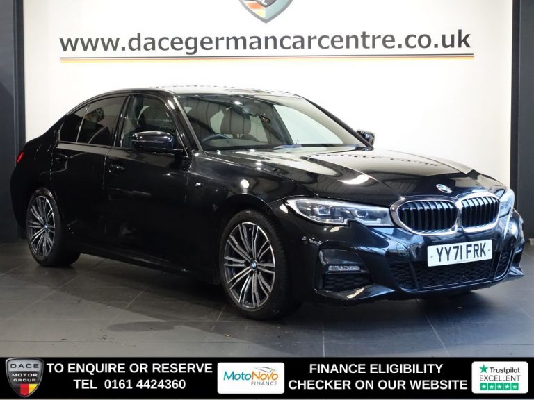 Used 2021 BLACK BMW 3 SERIES Saloon 2.0 318i M Sport Saloon 4dr Petrol Auto Euro 6 (s/s) (156 ps) PETROL (reg. 2021-10-25) (Automatic) for sale in Stockport