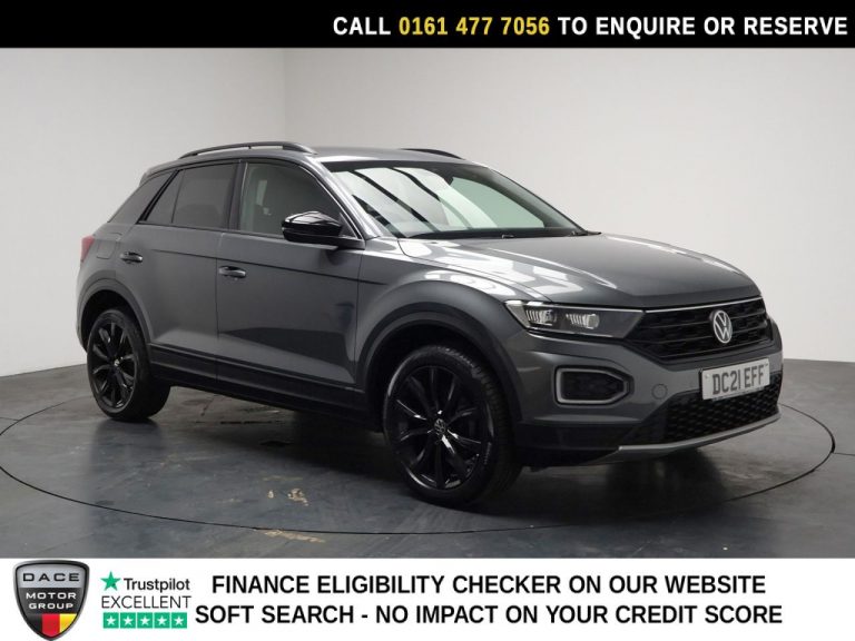 Used 2021 GREY VOLKSWAGEN T-ROC SUV 1.5 TSI EVO Black Edition SUV 5dr Petrol DSG Euro 6 (s/s) (150 ps) PETROL (reg. 2021-06-28) (Automatic) for sale in Stockport