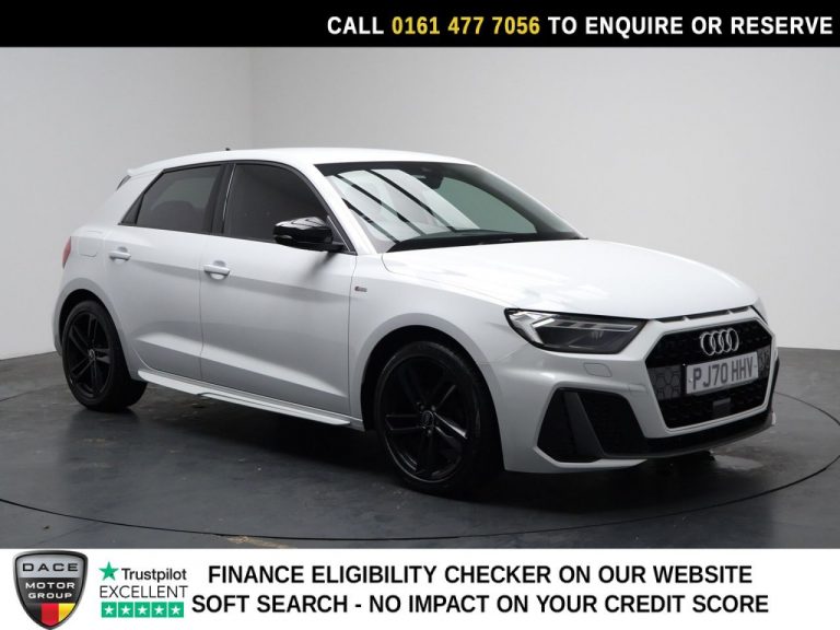Used 2021 WHITE AUDI A1 Hatchback 1.0 TFSI 25 S line Sportback 5dr Petrol S Tronic Euro 6 (s/s) (95 ps) PETROL (reg. 2021-01-18) (Automatic) for sale in Stockport