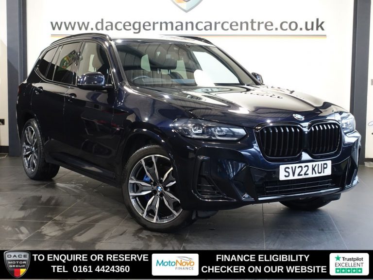 Used 2022 BLACK BMW X3 SUV 2.0 20d MHT M Sport SUV 5dr Diesel Hybrid Auto xDrive Euro 6 (s/s) (190 ps) DIESEL HYBRID (reg. 2022-03-02) (Automatic) for sale in Stockport